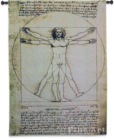 Vitruvian Man Wall Tapestry