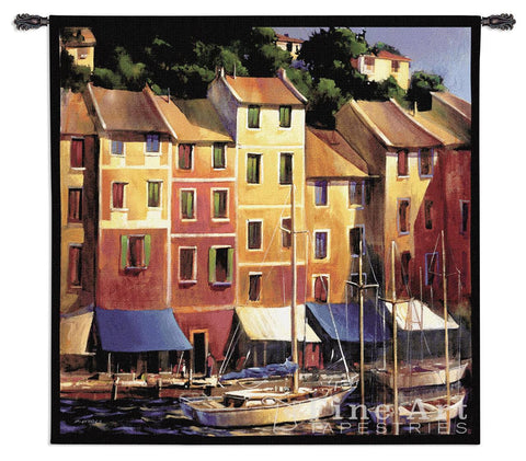 Portofino Waterfront Wall Tapestry