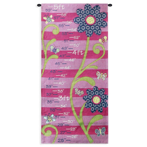 Growth Chart Girl Wall Tapestry With Rod