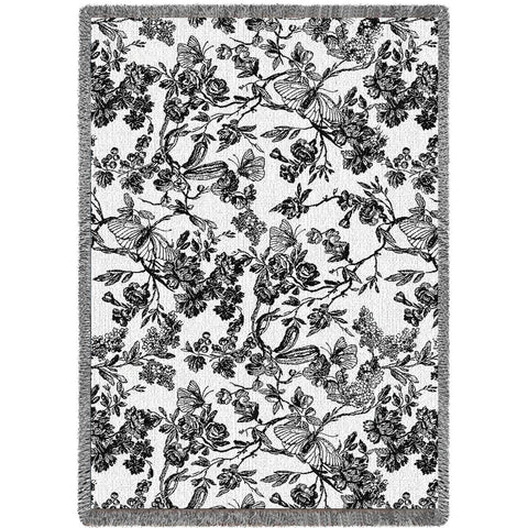Amelias Garden Black Blanket