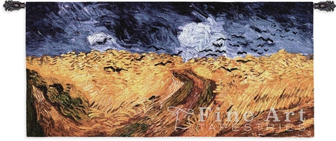 Wheat Field with Crows Wall Tapestry