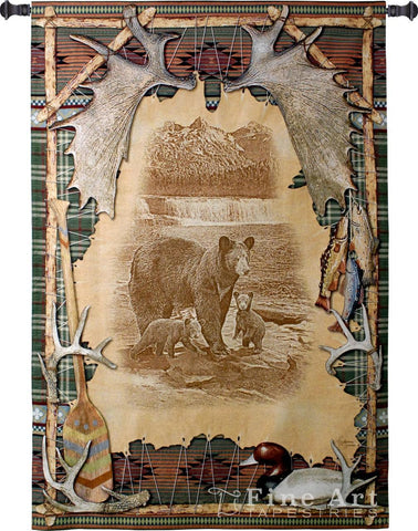Antler Lodge Small Wall Tapestry