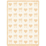 Heart and House Natural Blanket