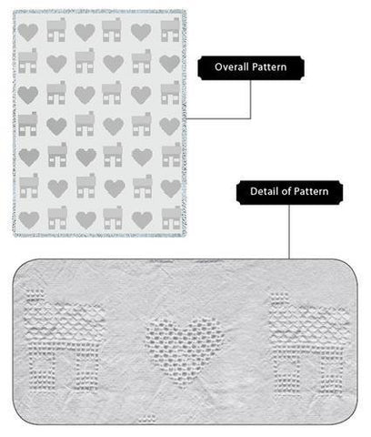 Heart and House White Natural Blanket
