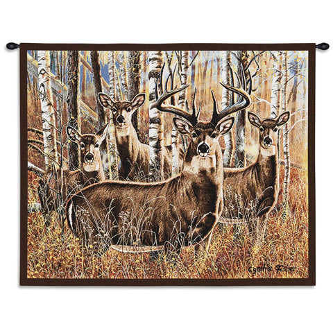 Sudden Encounter Wall Tapestry With Rod