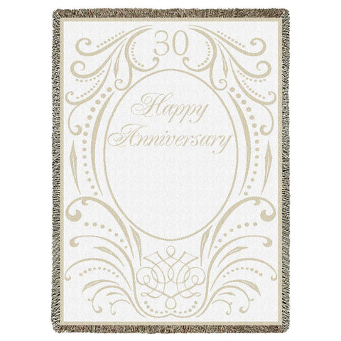 Anniversary Scroll 30 Years Blanket