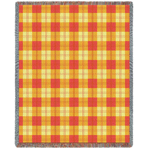 Mango Plaid Blanket