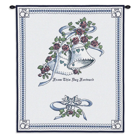 Matrimony Blue Wall Tapestry With Rod
