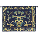 Heritage Floral Blue Yel Wall Tapestry