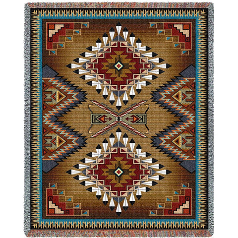 Southwest Sampler Cornflower and Red EX Large Blanket