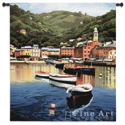 Harbor At Last Light Wall Tapestry