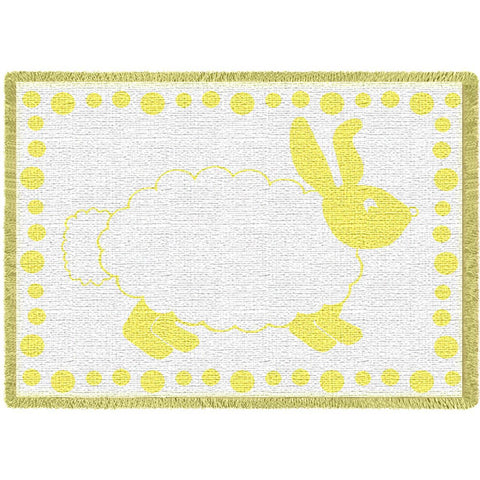 Baby Bunny Yellow Small Blanket