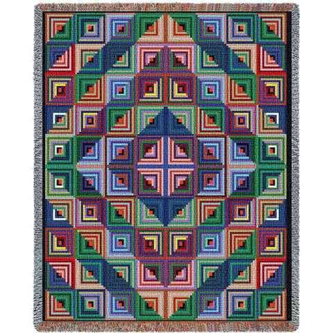 Log Cabin Quilt Blanket