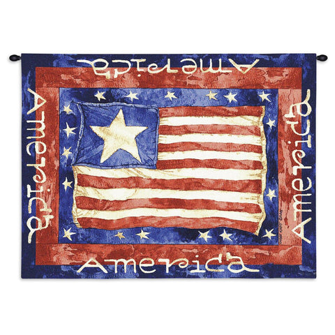 Old Glory Wall Tapestry With Rod