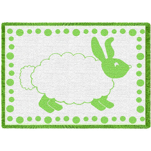Baby Bunny Green Small Blanket