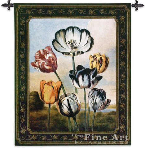 Temple Of Flora Tulips Wall Tapestry