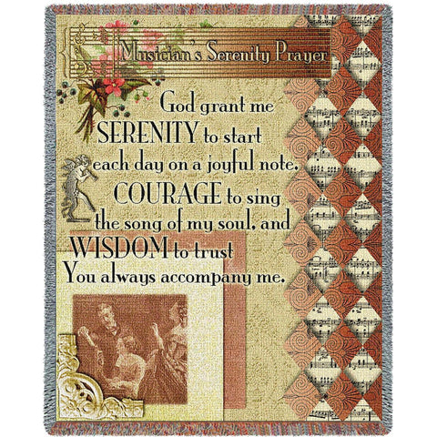 Musicians Serenity Prayer Blanket