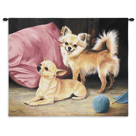 Chihuahua Wall Tapestry with Rod