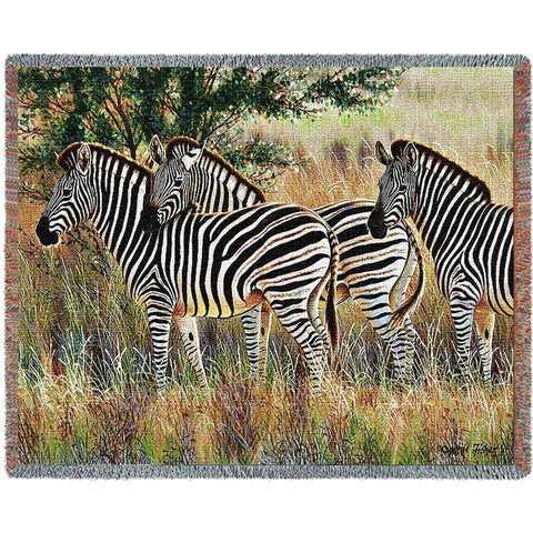 Three Zebra Group Blanket