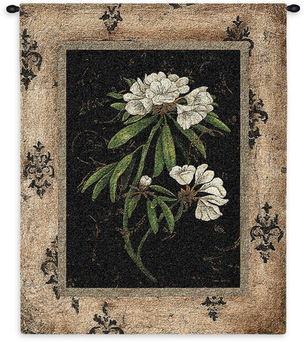 Silver Rhododendron Wall Tapestry