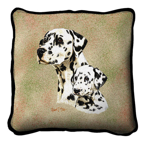 Dalmatian with Puppy Pillow Cover