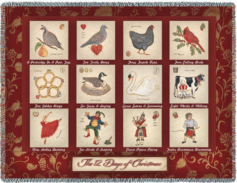 The Twelve Days of Christmas Blanket