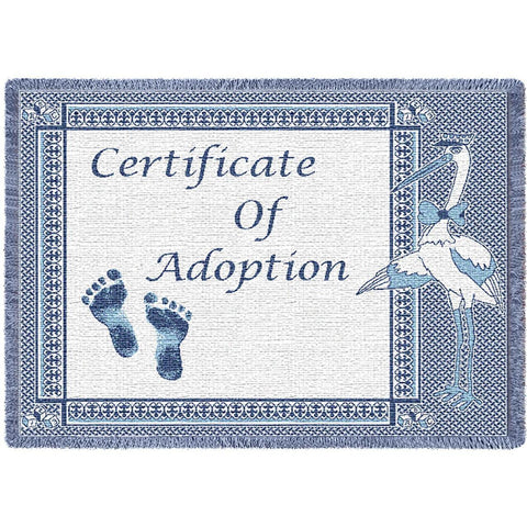 Certificate of Adoption Blue Small Blanket