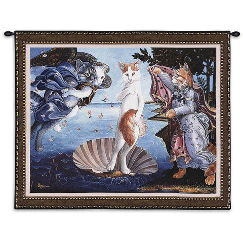 Snowy Evening Wall Tapestry With Rod