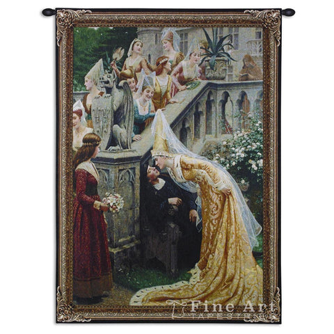 A Kiss Small Wall Tapestry