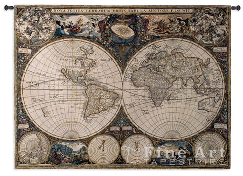 Old World Map Wall Tapestry