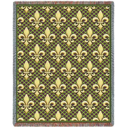 Fleur De Lis Tapestry Blanket