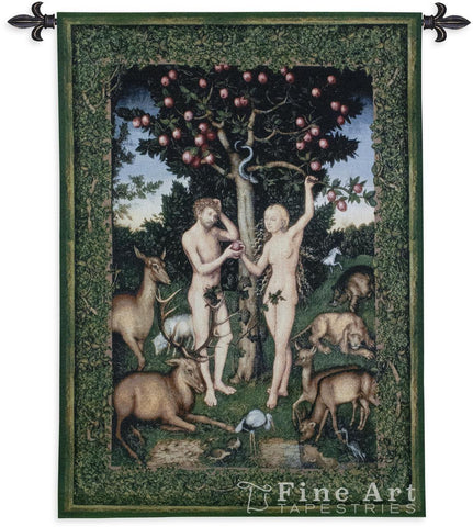Adam And Eve Wall Tapestry