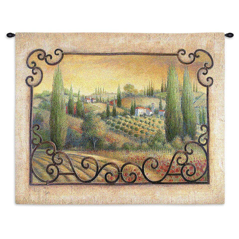 Visions Of Tuscany Wall Tapestry With Rod