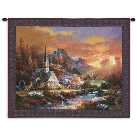 Morning Of Hope Wall Tapestry With Rod