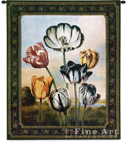 Temple Of Flora Tulips Small Wall Tapestry