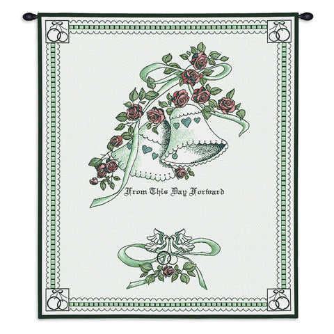 Matrimony Green Wall Tapestry With Rod