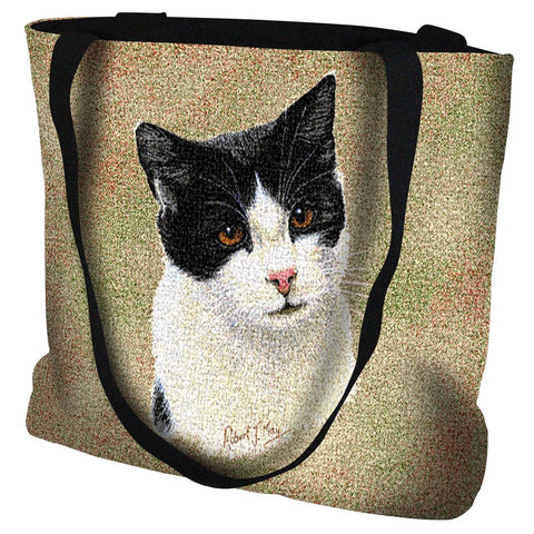 Black and White Short Hair Tote Bag