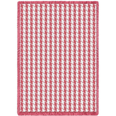 Houndstooth Pink Blanket