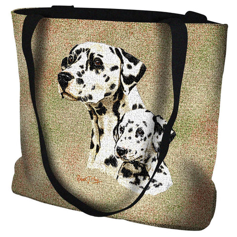 Dalmatian with Puppy Tote Bag