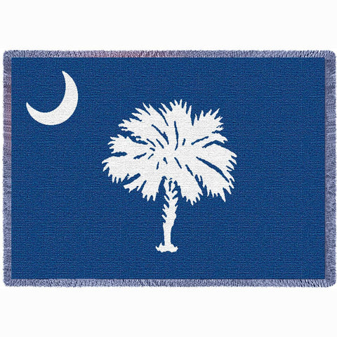 South Carolina Palmetto Moon Blue Flag Blanket