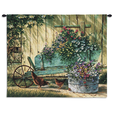 Spring Social Wall Tapestry With Rod