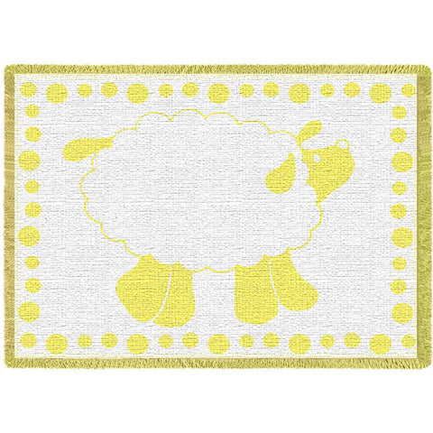 Baby Lamb Yellow Small Blanket