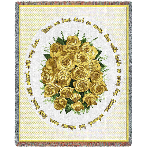 Memorial Yellow Roses Blanket