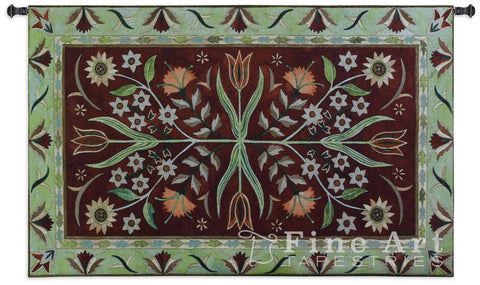 Crewel Floral Wall Tapestry