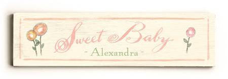 0002-9021-Sweet Baby Wood Sign 6x22 (16cm x56cm) Solid