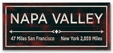 Napa Valley Wood Sign 10x24 (26cm x61cm) Planked