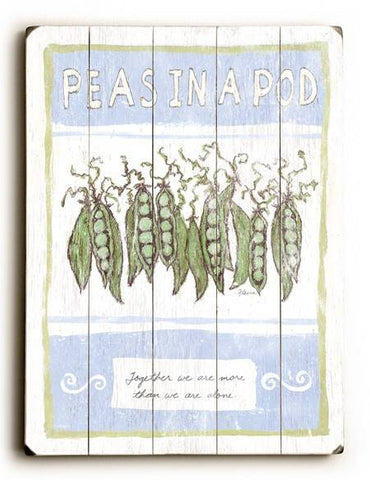 0003-0140-Peas in a Pod Wood Sign 30x40 (77cm x102cm) Planked
