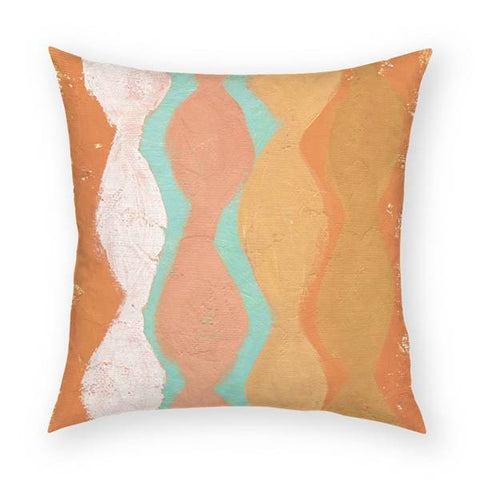 Colored Waves Pillow 18x18