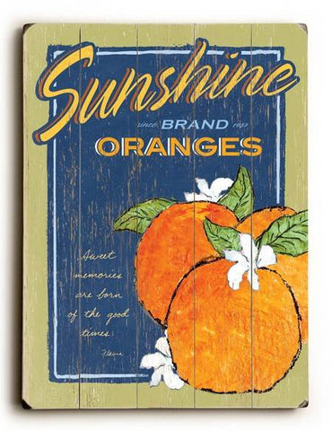 0003-0144-Sunshine Oranges Wood Sign 9x12 (23cm x 31cm) Solid
