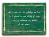 0003-0951-Wonder of the Holidays Wood Sign 9x12 (23cm x 31cm) Solid